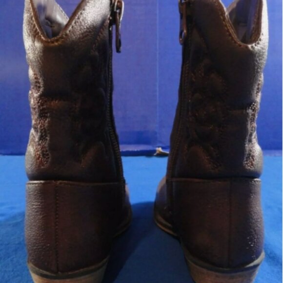 CAT & JACKS TODDLER WESTERN BABY COWGIRL GIRLS sz6 WESTERN ZIPPER BOOTS RC 1430 - Picture 3 of 7